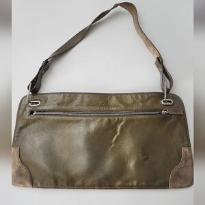 Loewe flat shoulder bag. Leather & suede. Very unique.
